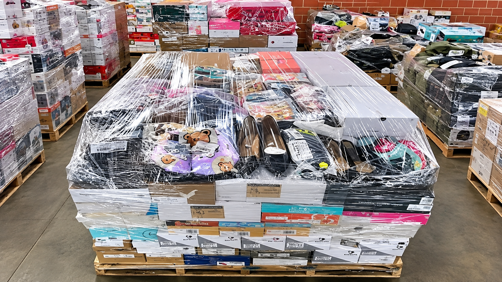 clothing apparel liquidation pallet